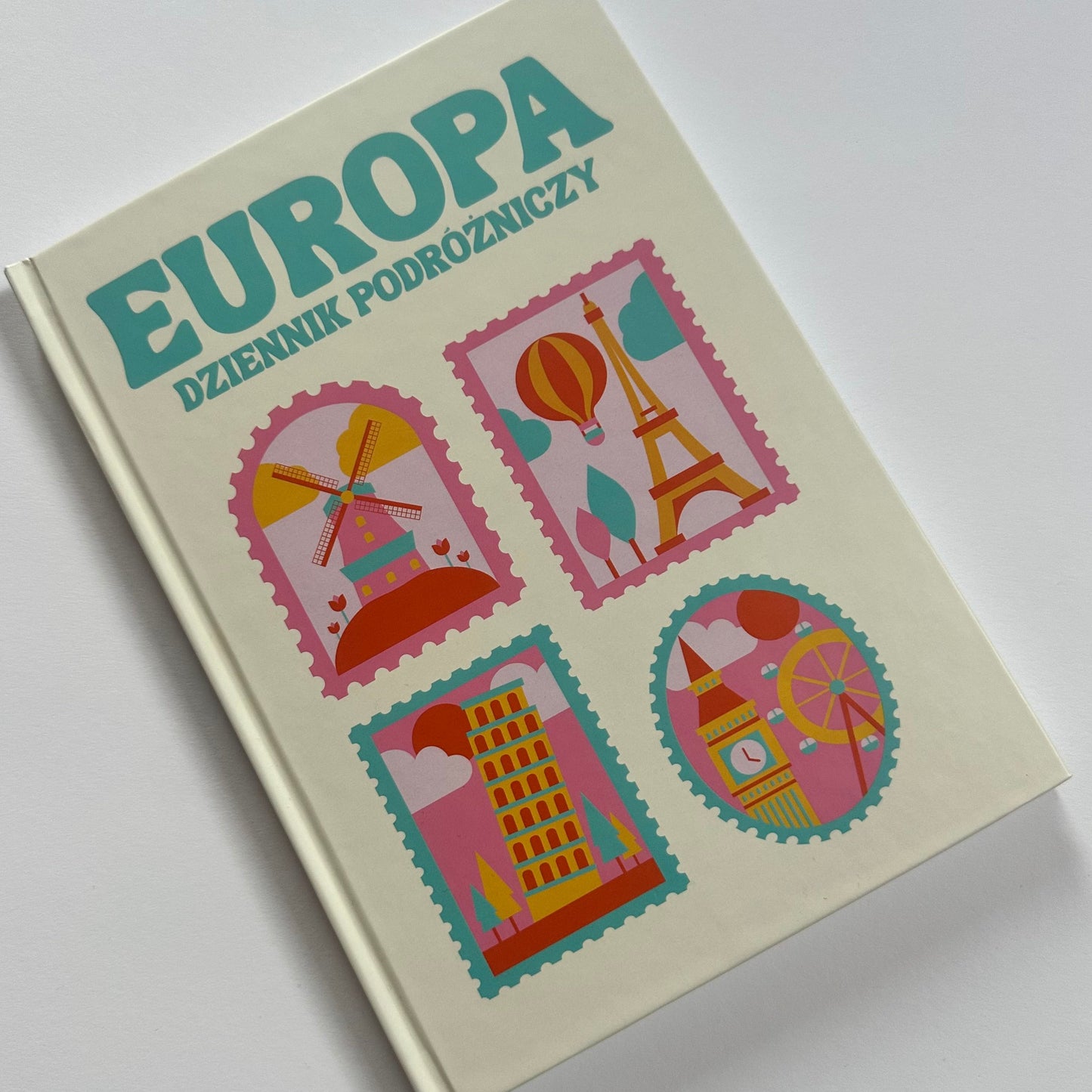 Estetyczny dziennik podróżniczy europa -twarda oprawa, idealny prezent dla podróżnika, zbiór wspomnień